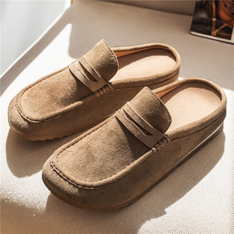 Men'S Shoes Loafers Casual - Couple Breathable Walking Shoes Leather Loafers