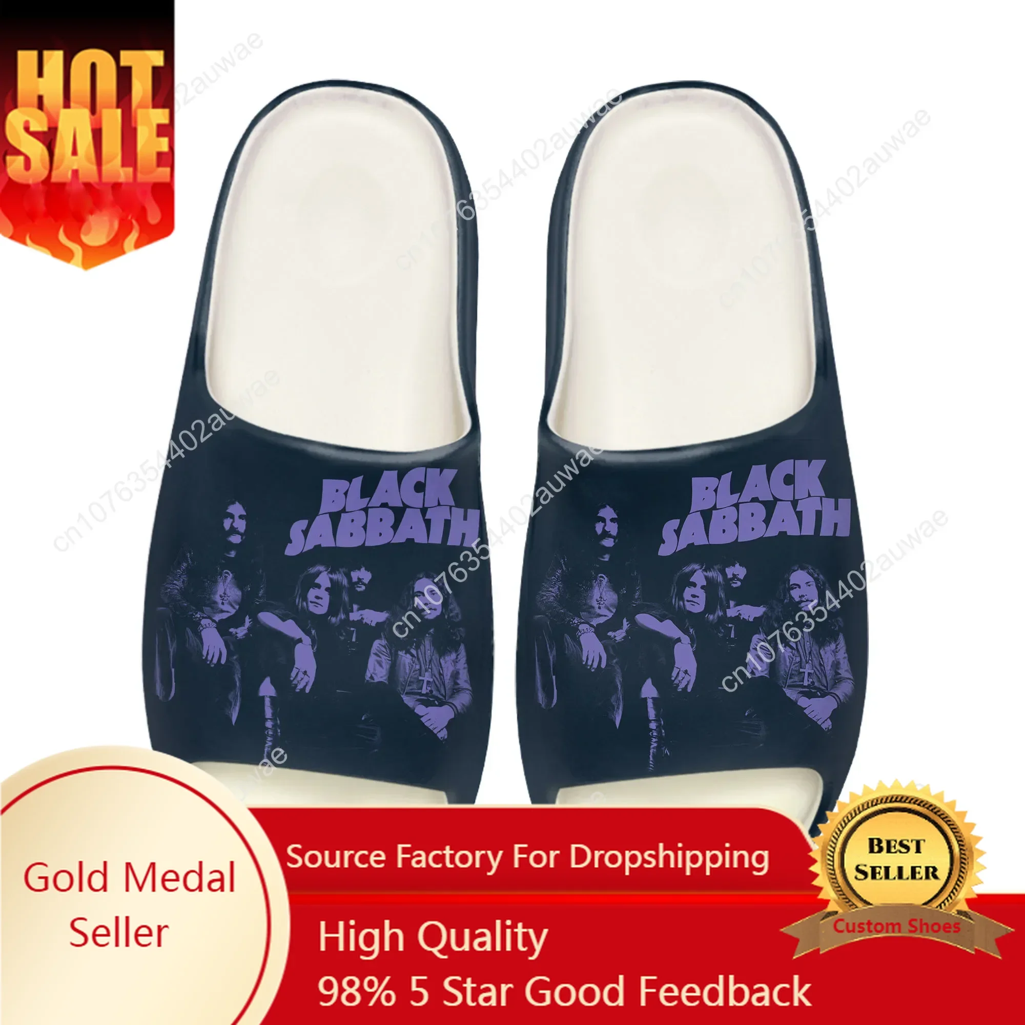 Men Shoes Office - Black Heavy Metal Band Sabbath Soft
