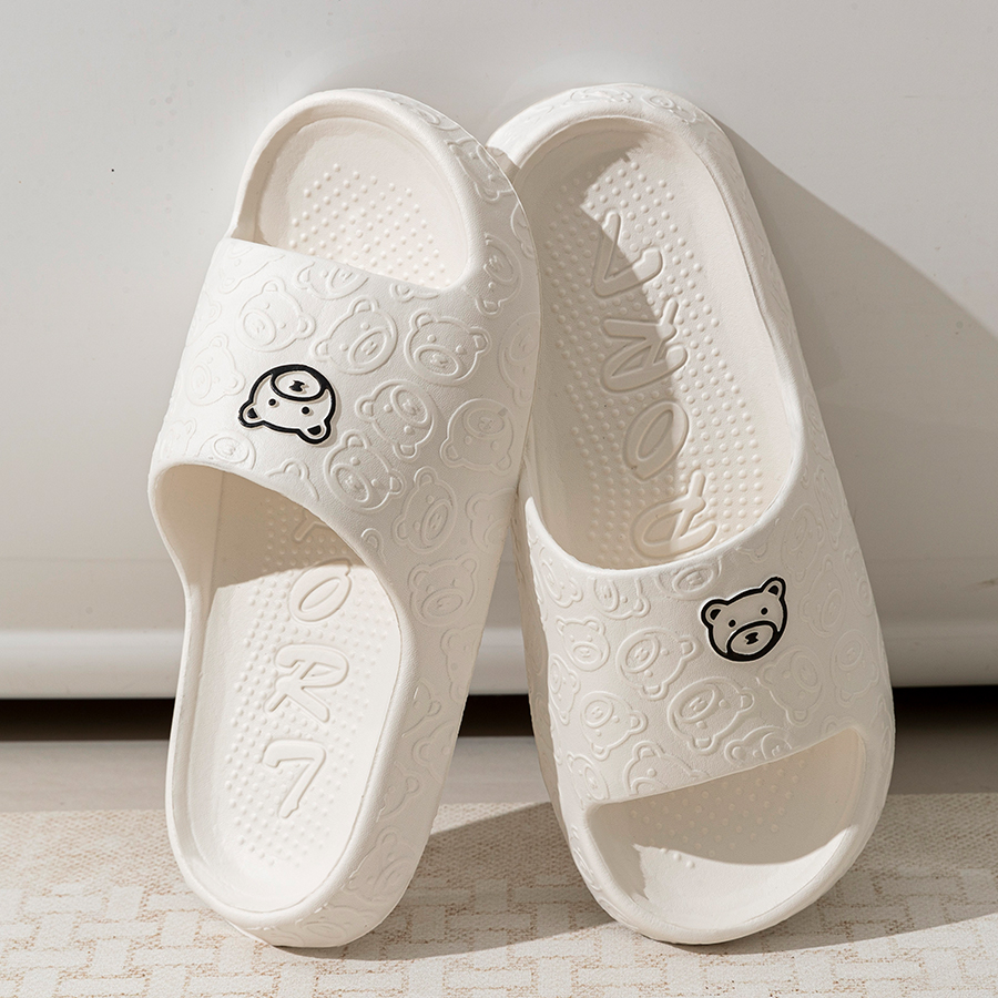 Printting Cute Bear Women Slip - огляд і ціна Men'S Shoes To Women'S Size