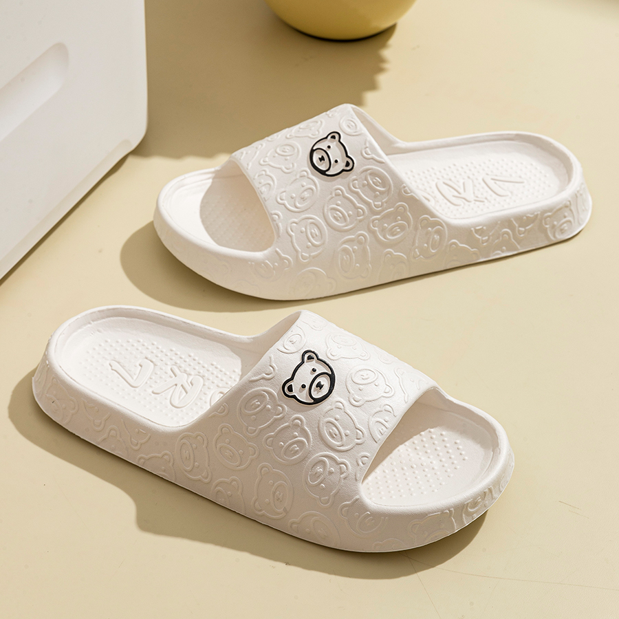 Printting Cute Bear Women Slip - огляд і ціна Men'S Shoes To Women'S Size