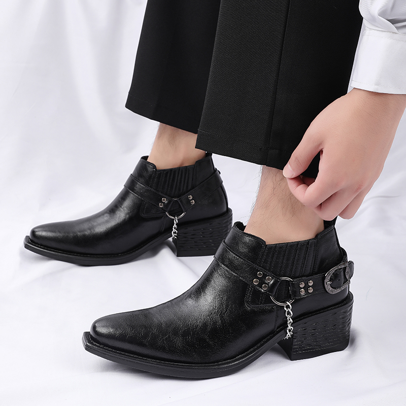 New Brown /Black Cow Leather B - огляд і ціна Men Shoes For Wedding