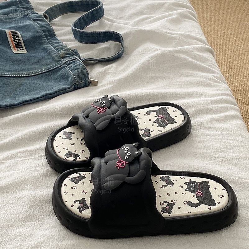 Printting Cute Bear Women Slip - огляд і ціна Men'S Shoes To Women'S Size