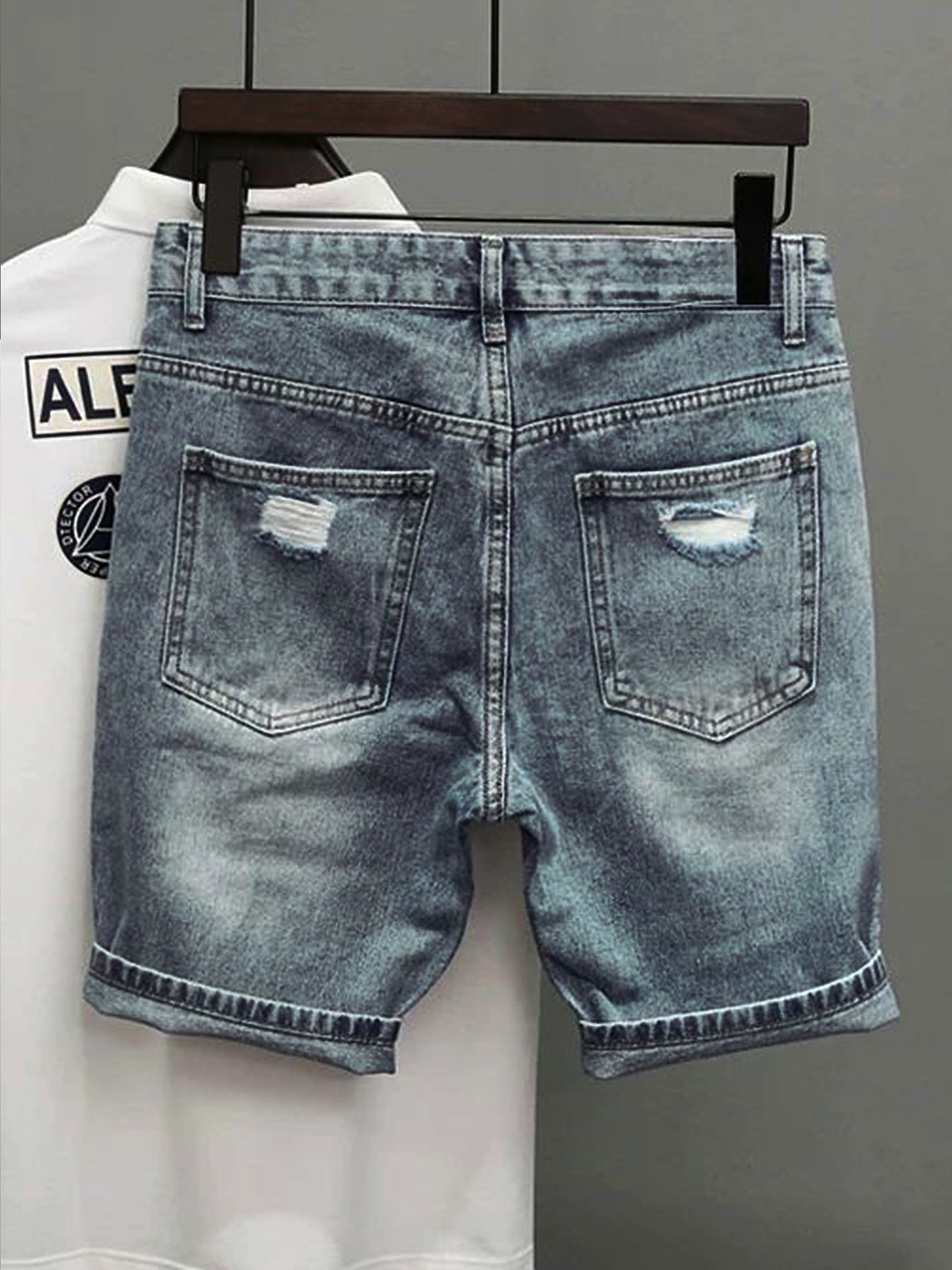 Light Blue Denim Shorts Men's  - огляд і ціна Men'S Shoes With Jeans