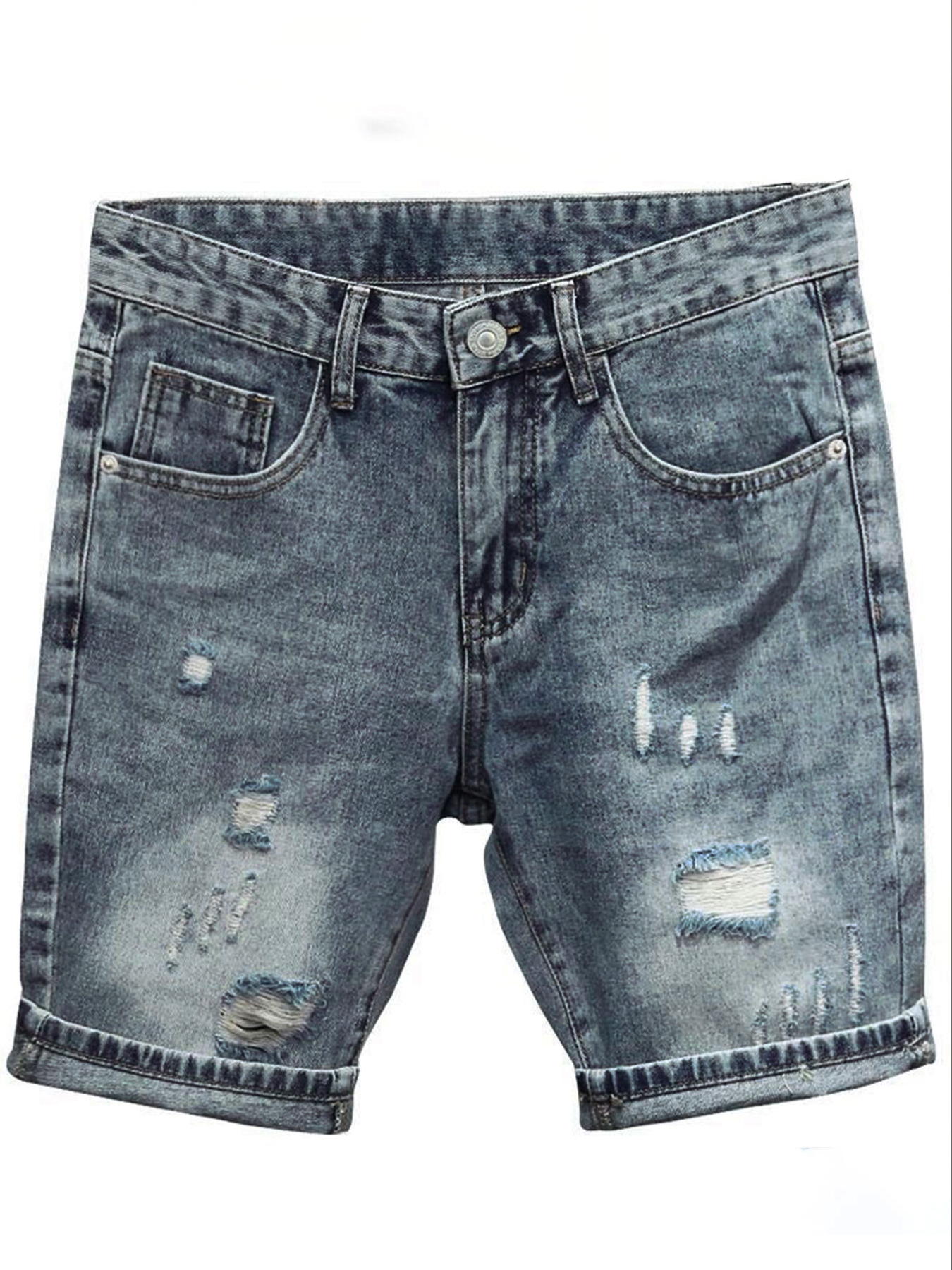 Light Blue Denim Shorts Men's  - огляд і ціна Men'S Shoes With Jeans
