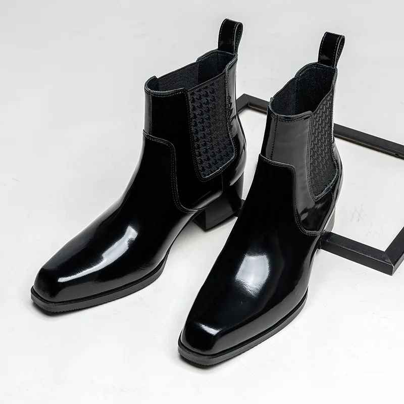 Luxury Patent Leather Mens Ank - огляд і ціна Men Shoes For Wedding