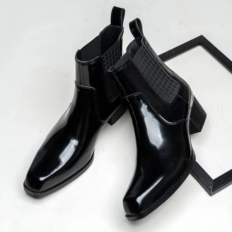 Luxury Patent Leather Mens Ank - огляд і ціна Men Shoes For Wedding