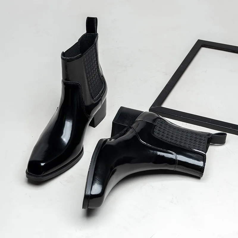 Luxury Patent Leather Mens Ank - огляд і ціна Men Shoes For Wedding