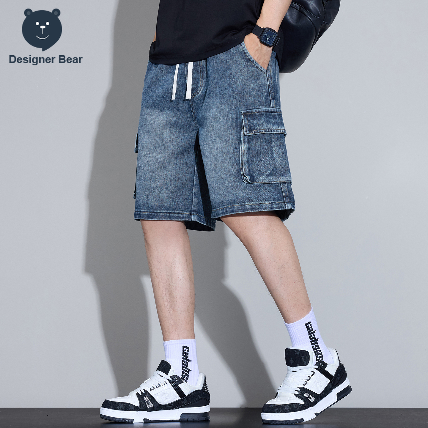 Men's Multi-Pocket Cargo Denim - огляд і ціна Men'S Shoes With Jeans
