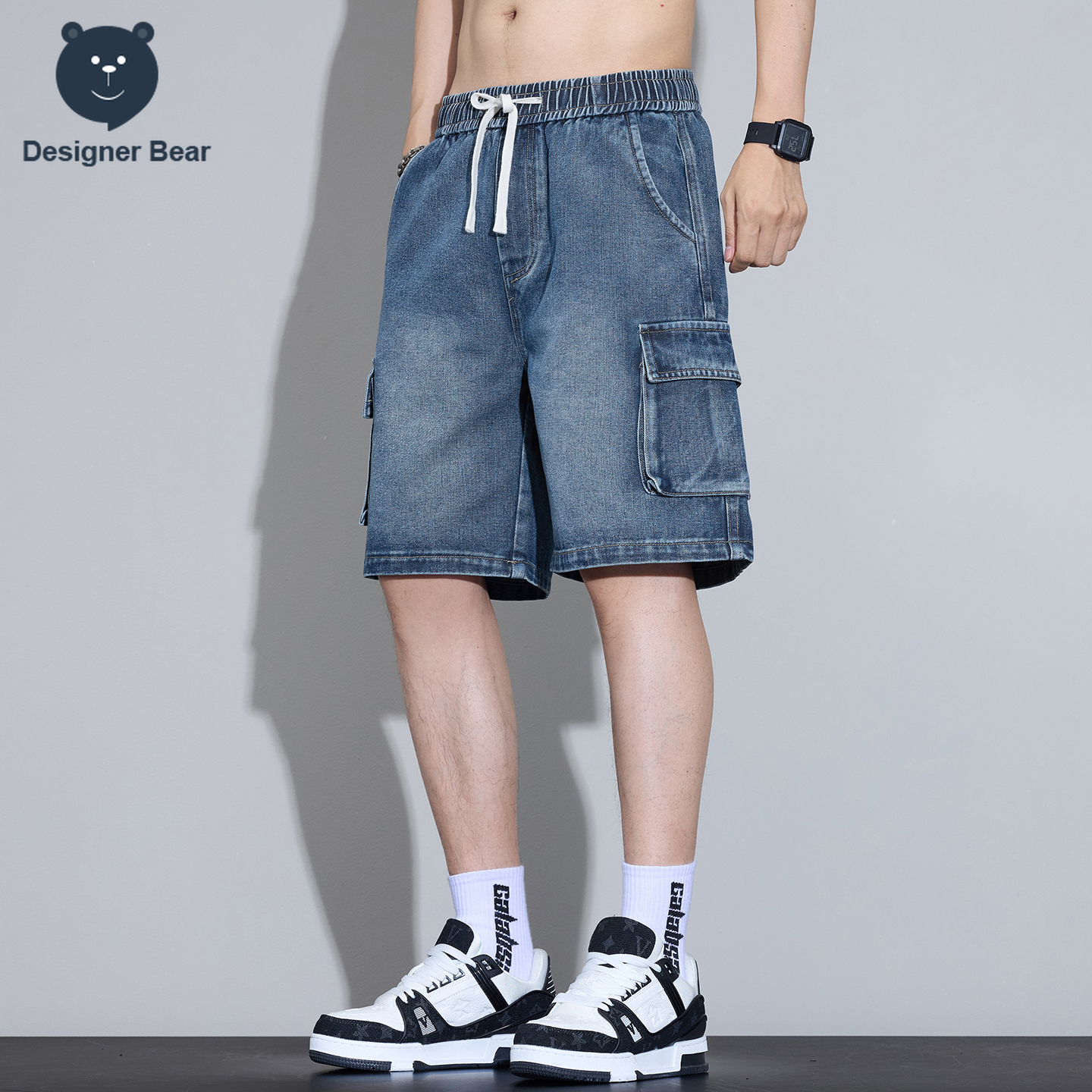 Men's Multi-Pocket Cargo Denim - огляд і ціна Men'S Shoes With Jeans