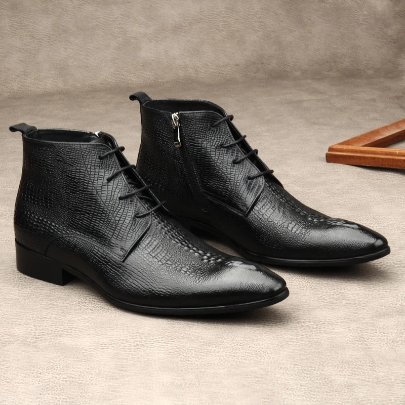 Luxury Mens Genuine Leather Bo - огляд і ціна Men Shoes For Wedding